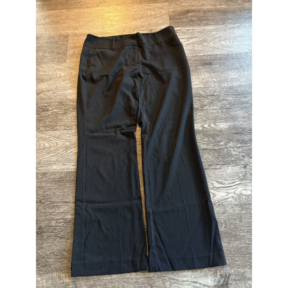 New York & Company 7th Ave Career Stretch Pinstripe Bootcut Flare Pants 12